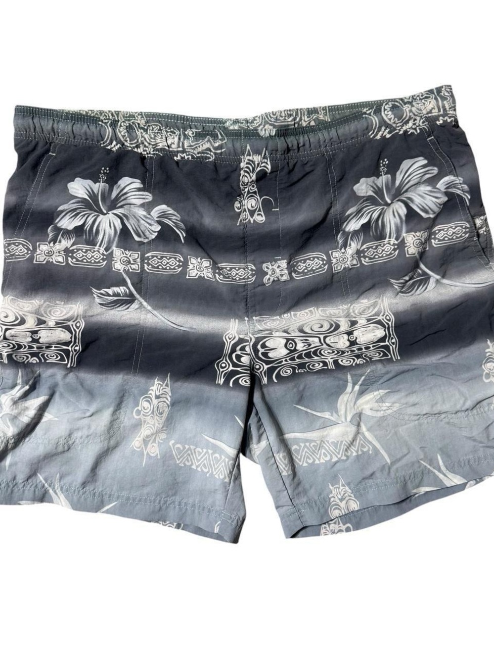 Tommy Bahama Men’s Size M Hibiscus Floral Print Nylon Swim Trunks Vintage